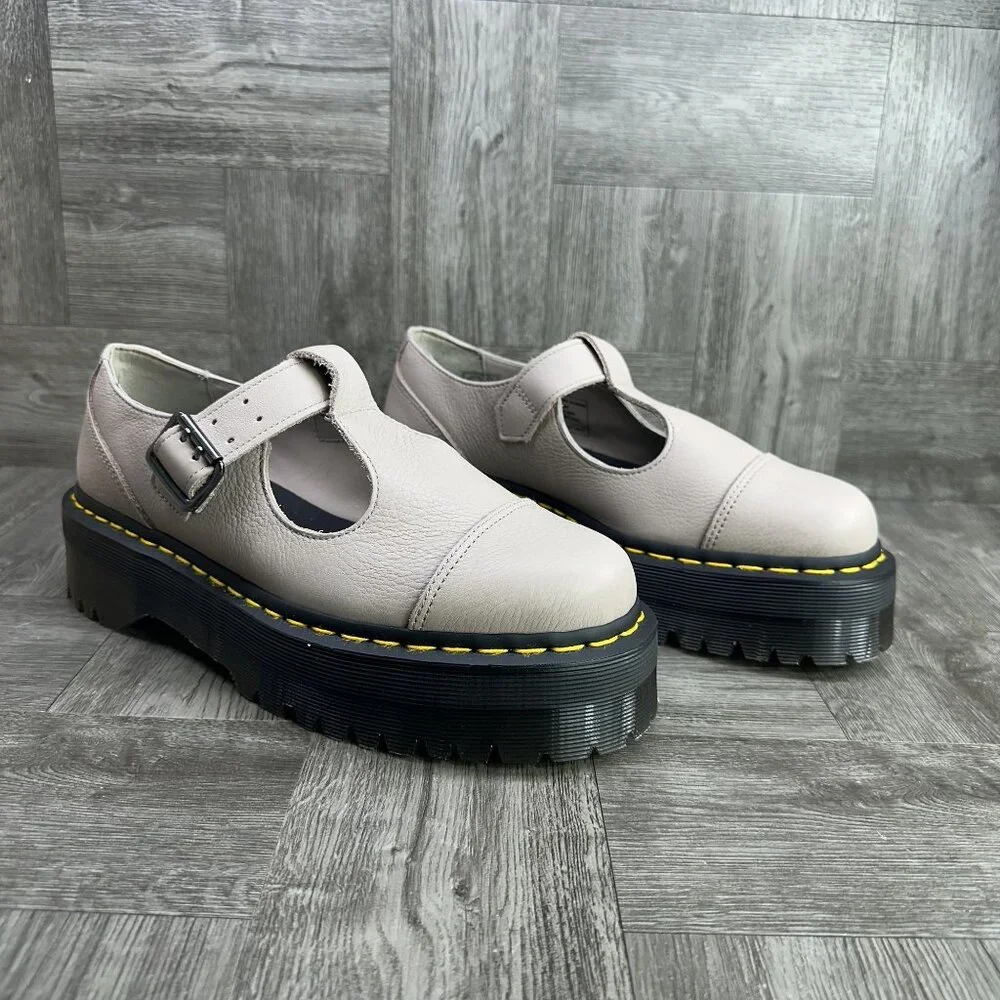 Dr. Marten's Bethan Women's size 11 Leather Light Taupe Shoes - Picture 5 of 8